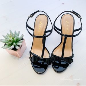 Anthropologie Vicenza Bow T-strap Heel Sandals